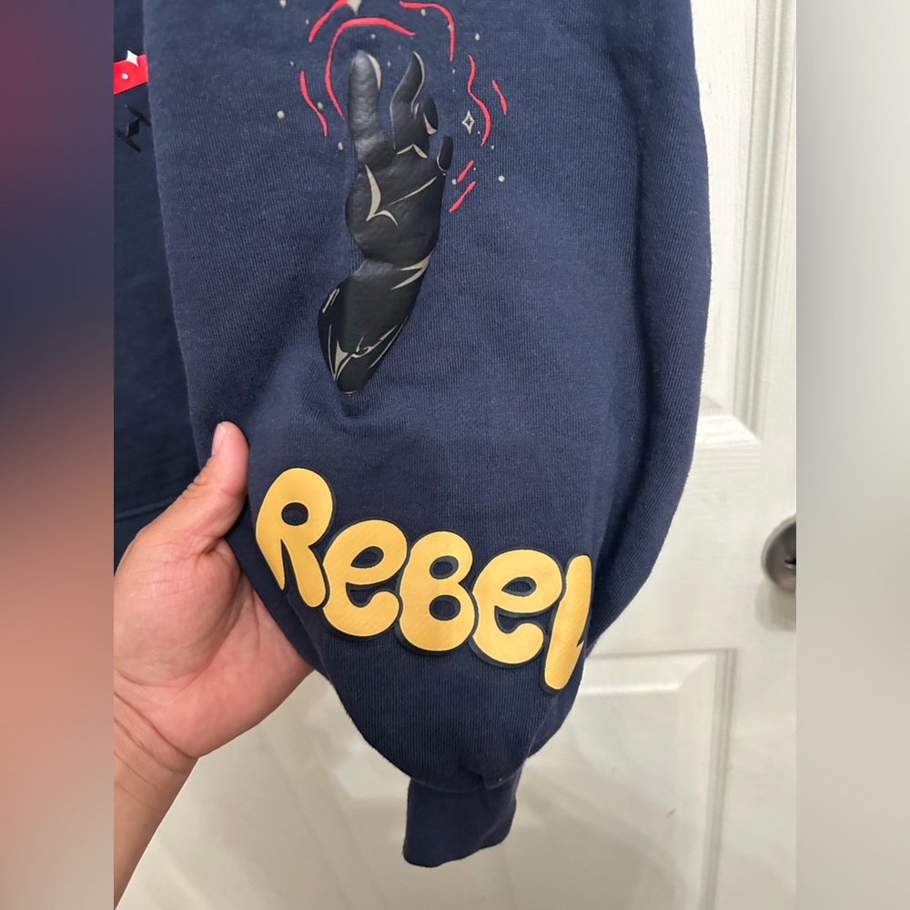 Star Wars Navy Sweatshirt with Chewbacca and Millennium Falcon Design - Picture 3 of 6
